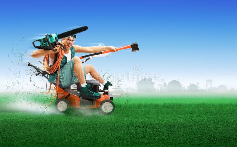 crazy-workman-driving-lawn-mower-18027059
